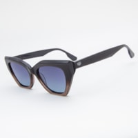 CINZA haste Preto Fosco lente Cinza