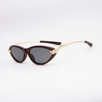 MARROM TRANSLÚCIDO lente Cinza