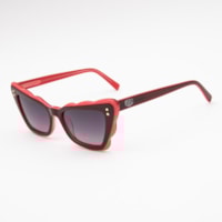 VERMELHO lente Degradê Cinza