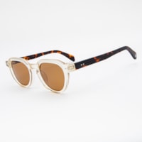 AMARELO TRANSLÚCIDO haste TARTARUGA ESCURO lente Marrom Claro