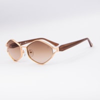 DOURADO  lente MARROM CLARO DEGRADÊ