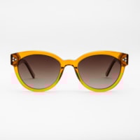 LARANJA TRANSLÚCIDO lente MARROM DEGRADÊ