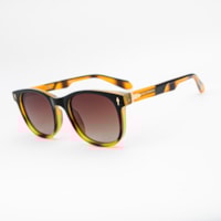 PRETO RAJADO haste Azul Fosco lente MARROM DEGRADÊ