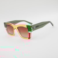 CARAMELO TRANSPARENTE lente Degradê Marrom