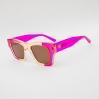 ROSA TRANSPARENTE lente Degradê Marrom