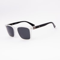 TRANSPARENTE FOSCO haste Preto Fosco lente Cinza