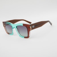 VERDE TRANSPARENTE lente Degradê Cinza