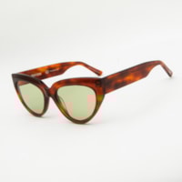 MARROM TARTARUGA lente VERDE CLARO