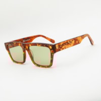 MARROM RAJADO lente VERDE CLARO